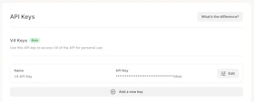 edit v4 api key