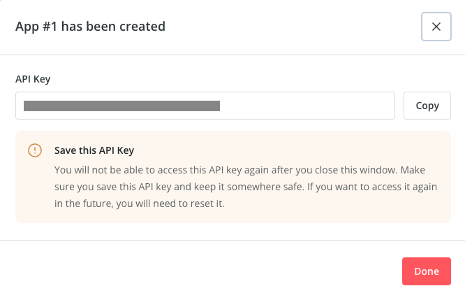V4 api key created