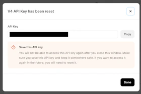 v4 api key reset