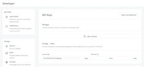 v4 api key settings