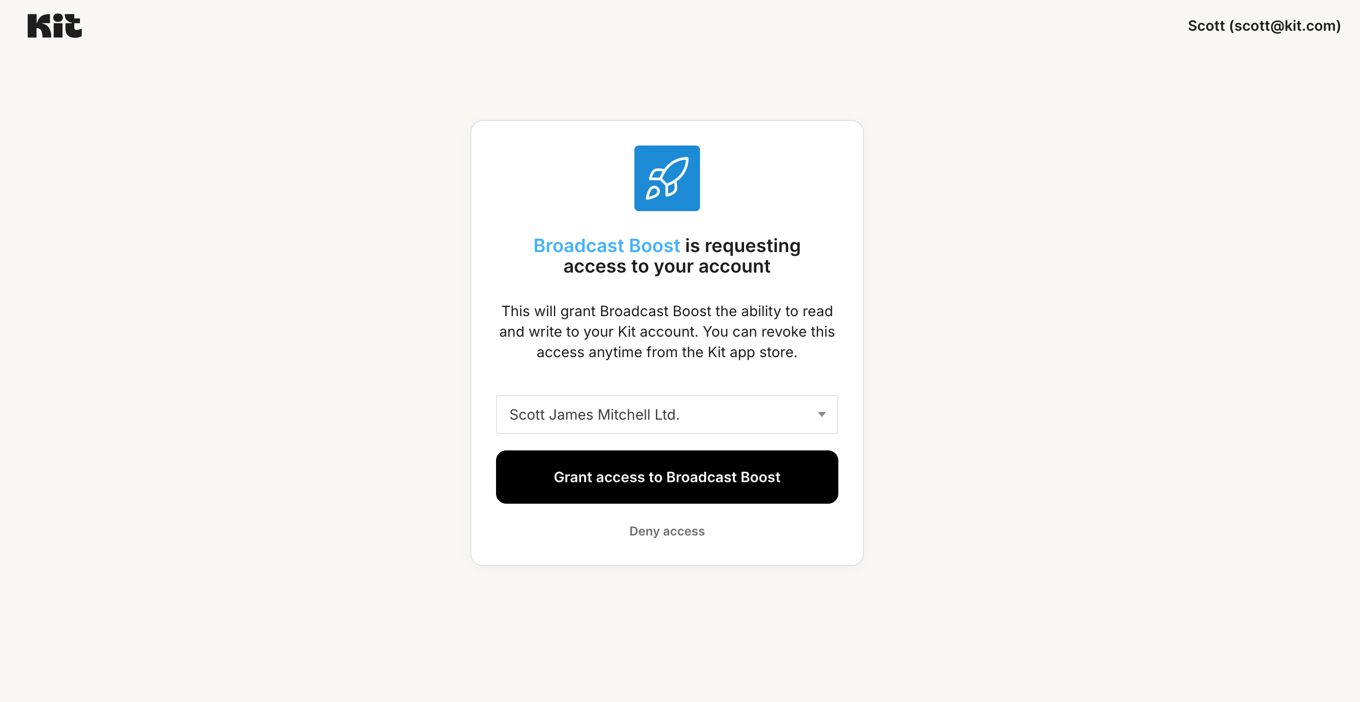 Kit OAuth page