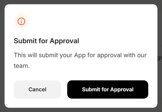submit app for approval confirmation