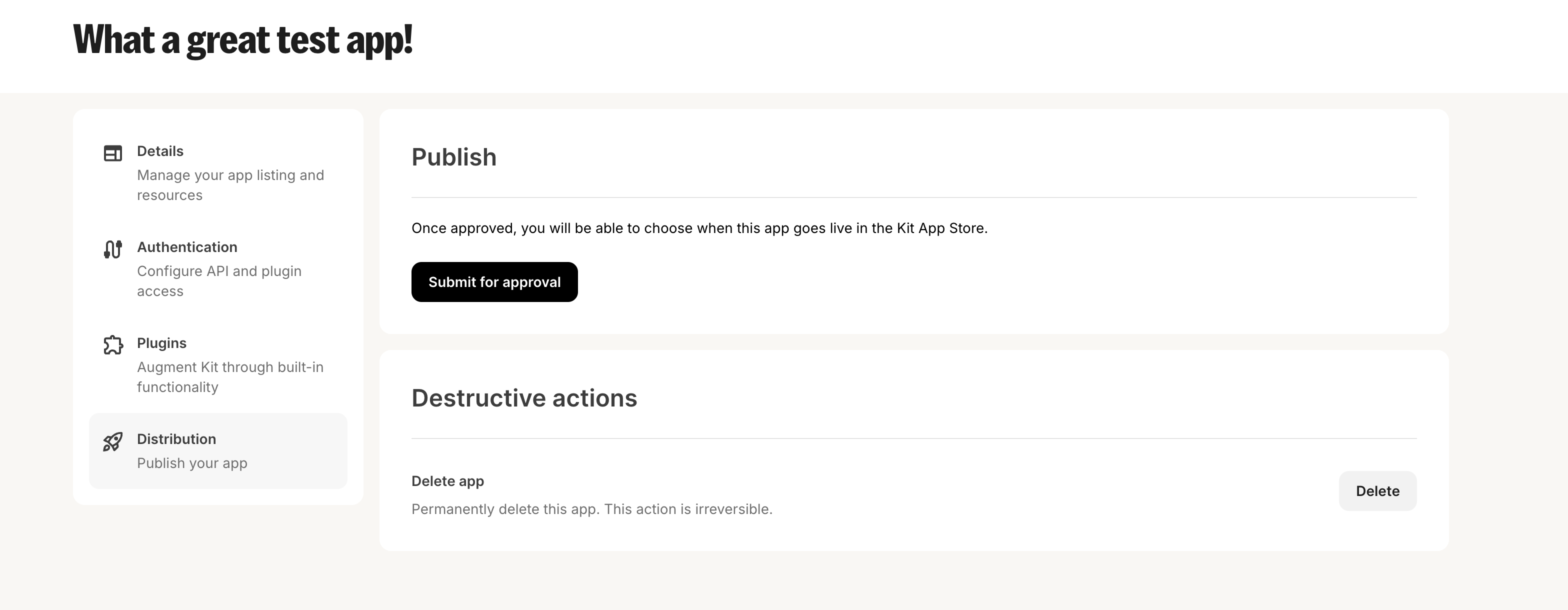 submit app for approval