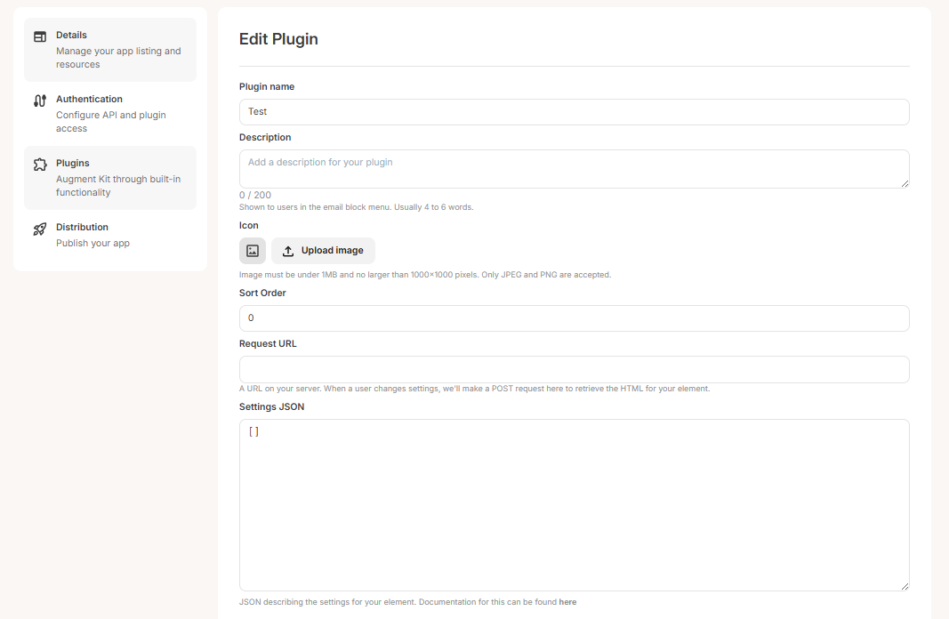 example plugin configuration