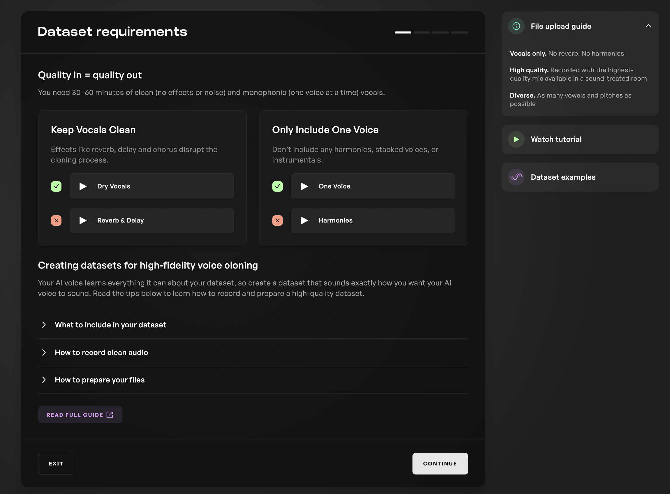 Step 2: Create your voice - Kits AI