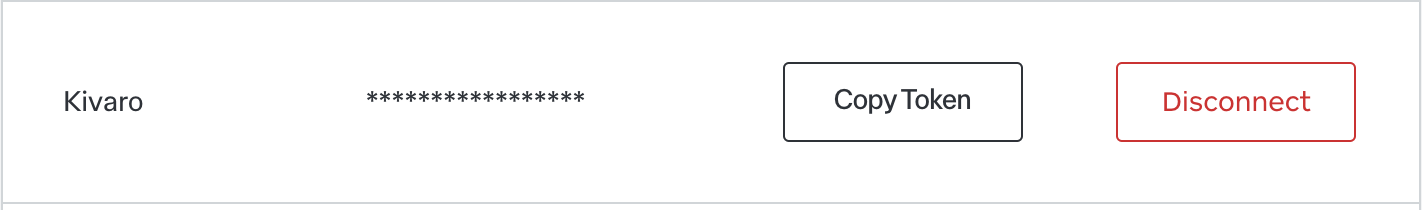 Australia Post Kivaro connection page with merchant token