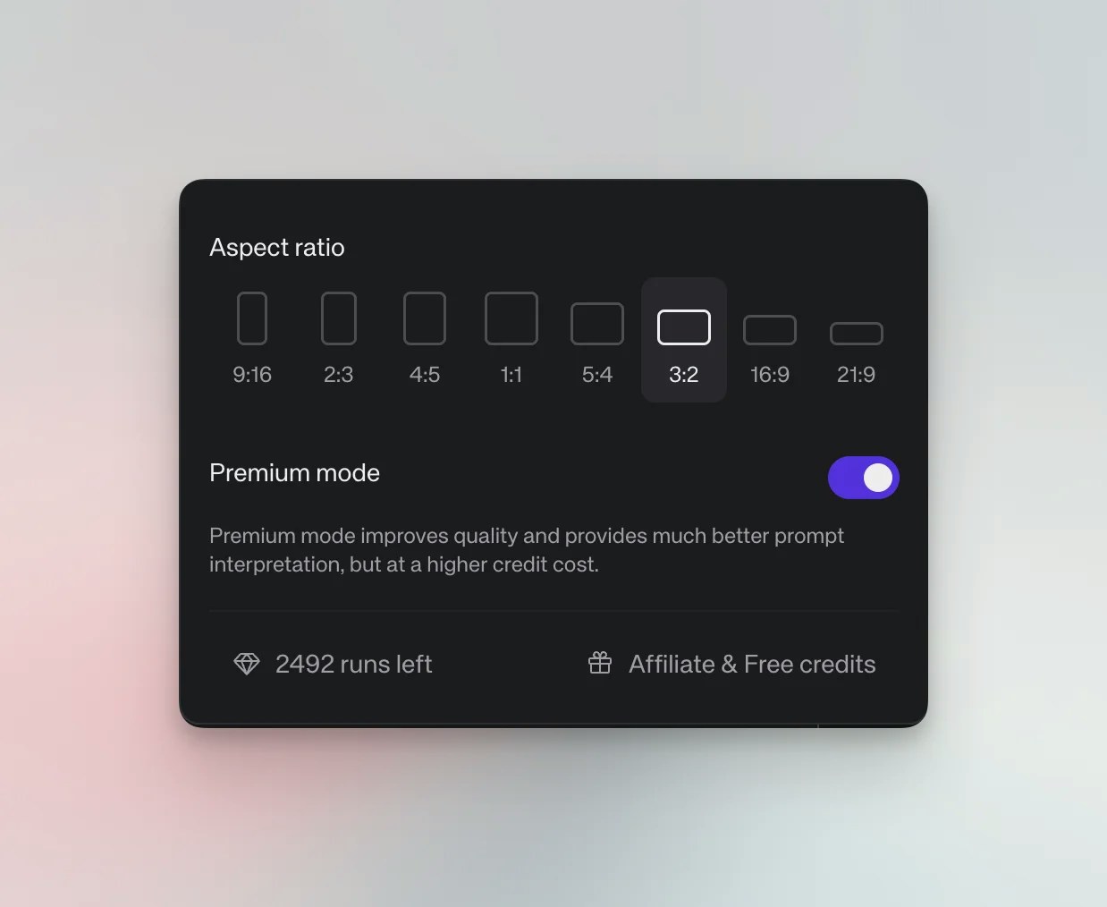 Aspect ratio detail view