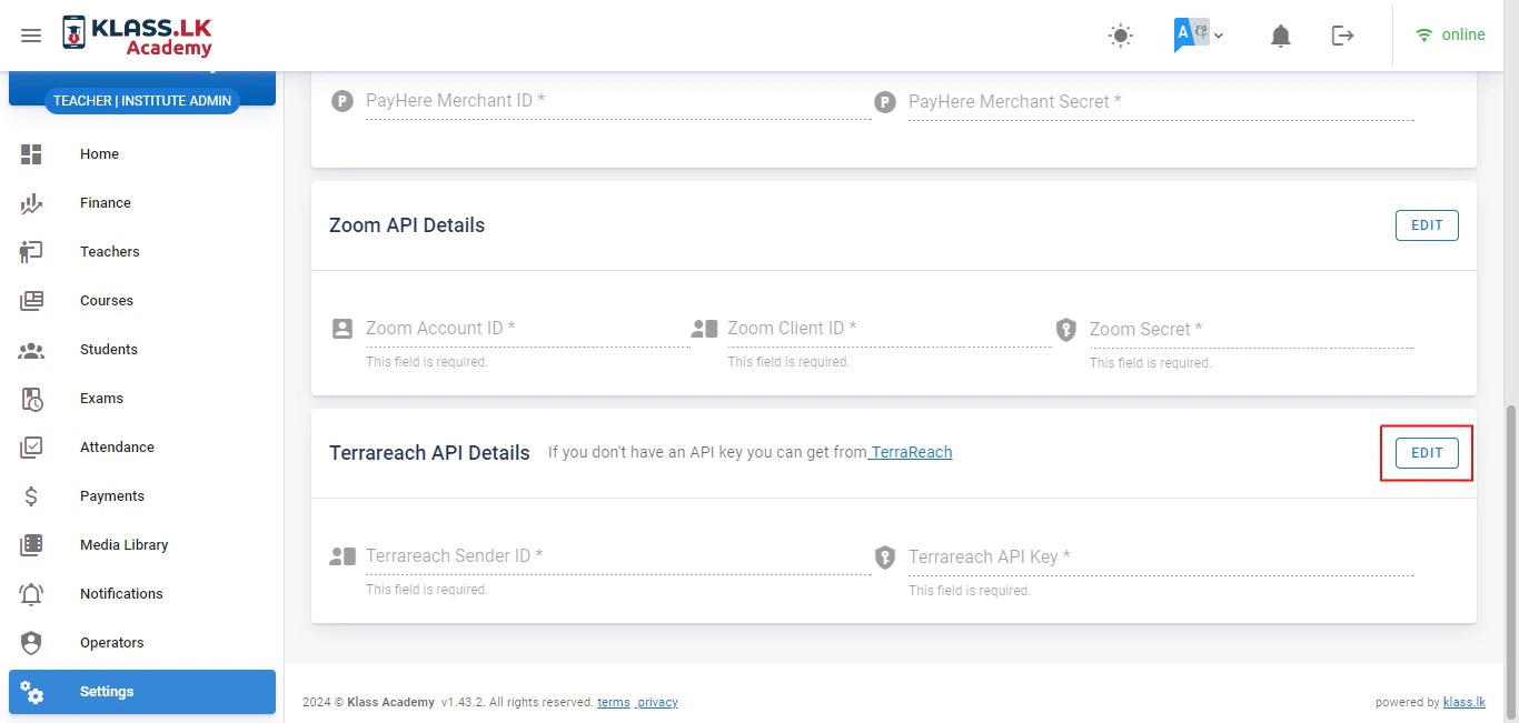 Add TR API