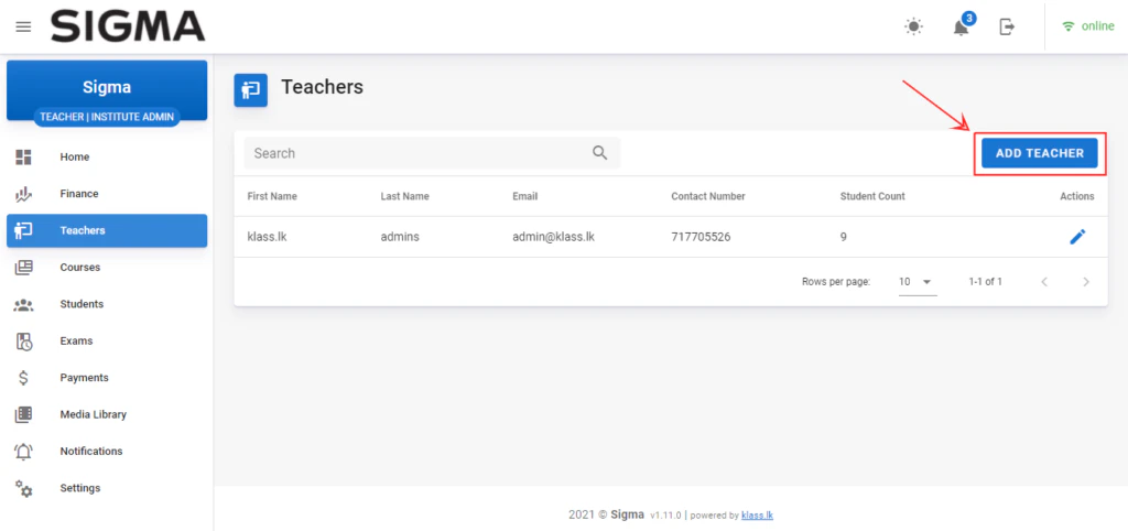 Teacher Button