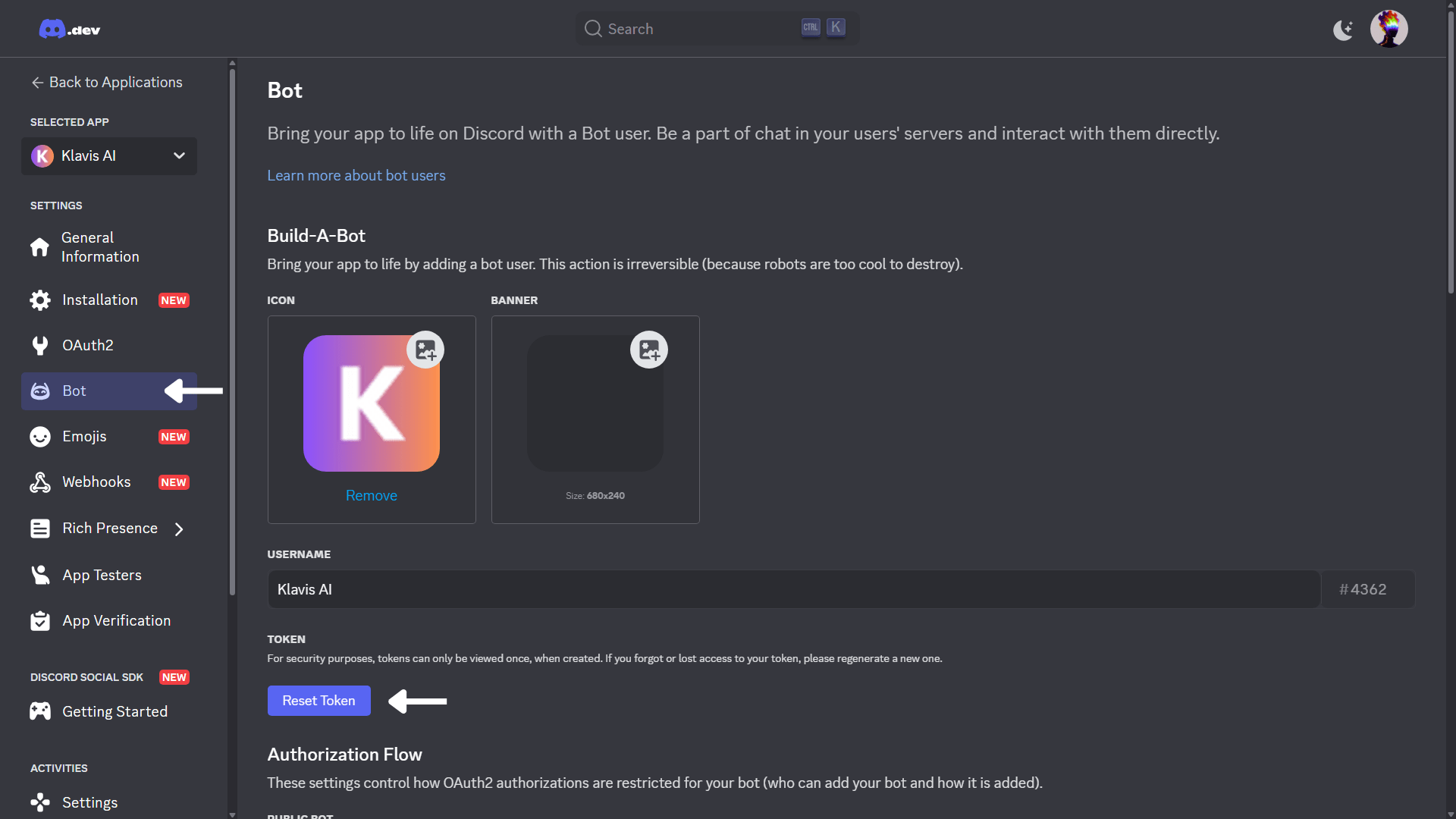 Generate Discord Token