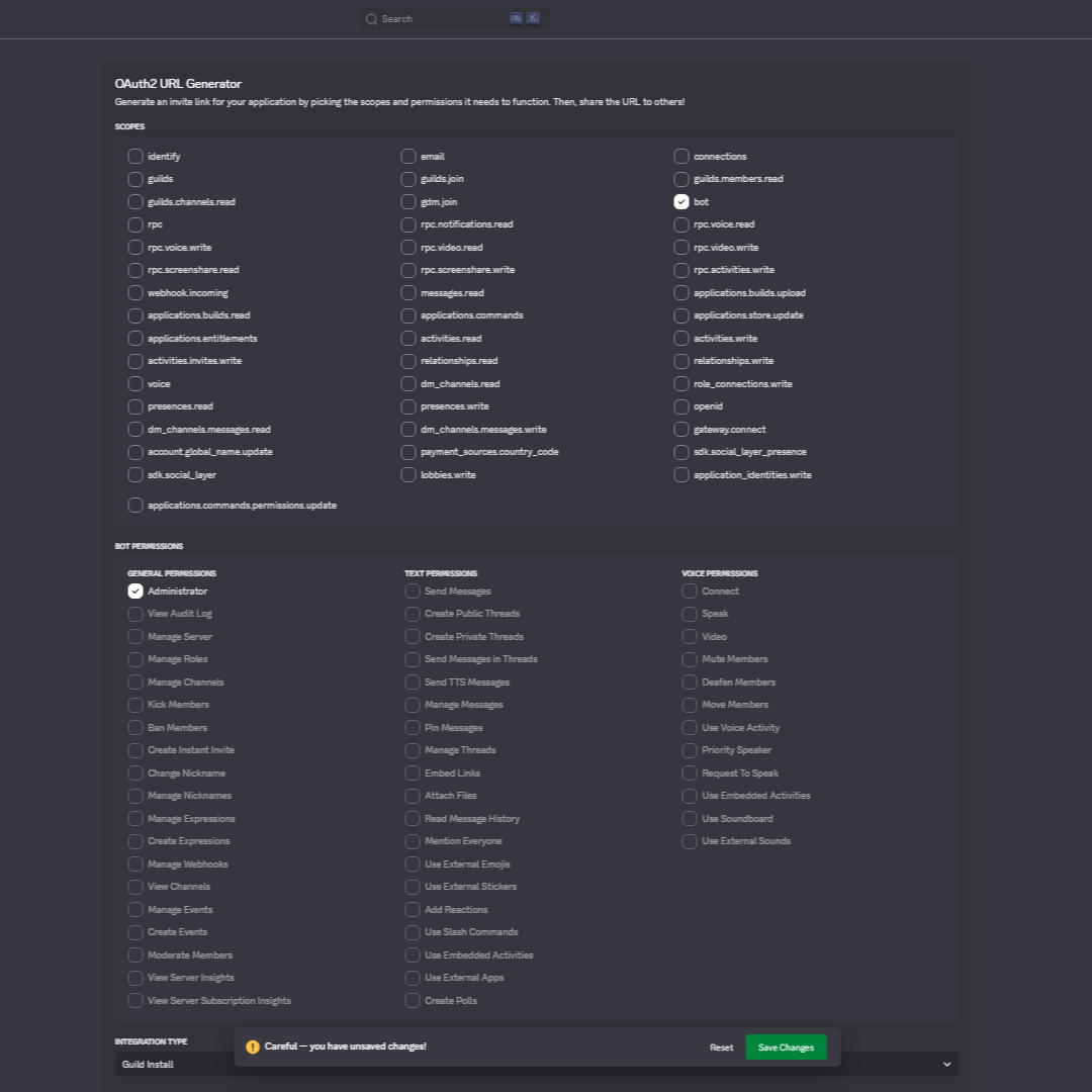 OAuth2 URL Generator