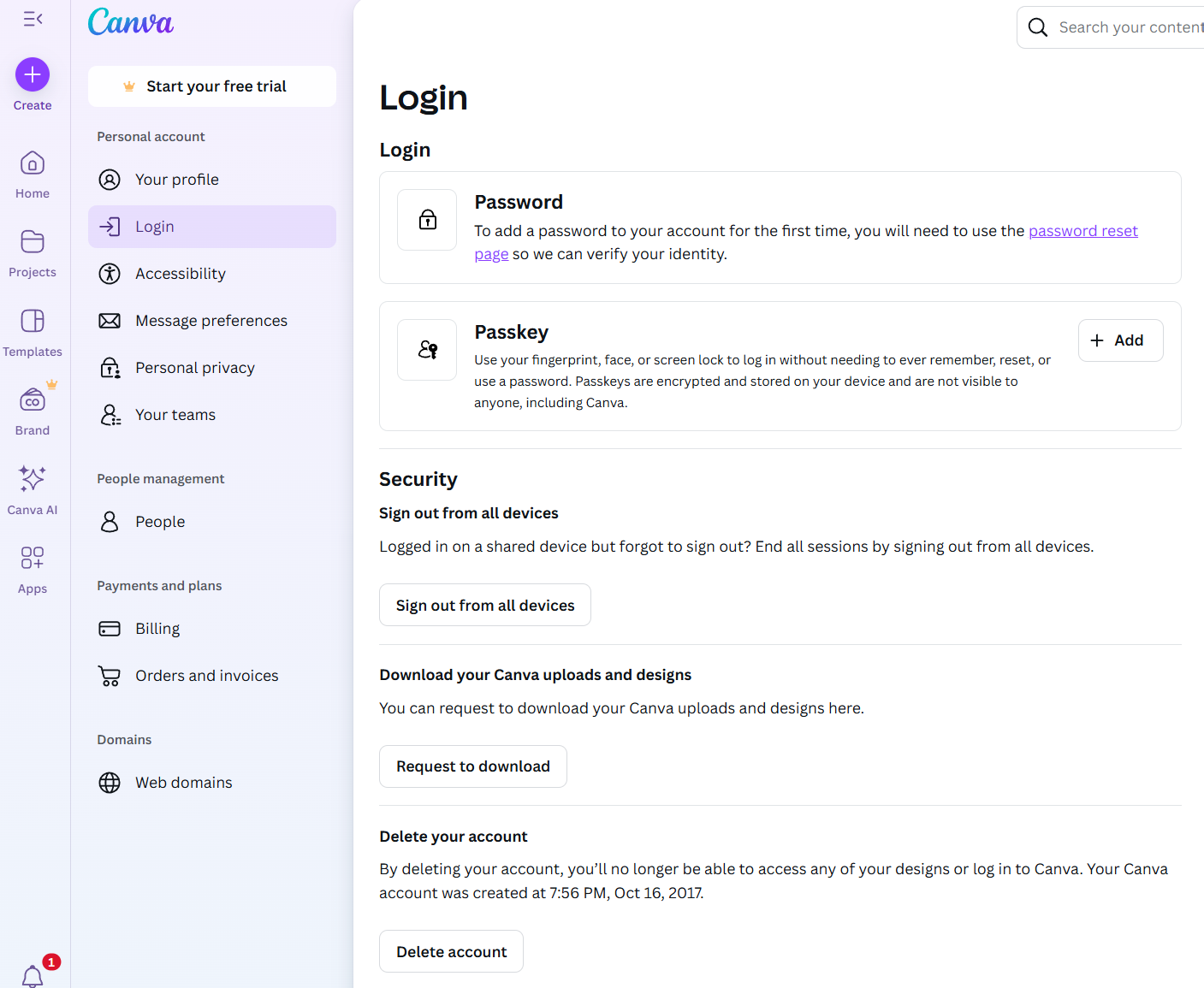 Canva Settings Without Password