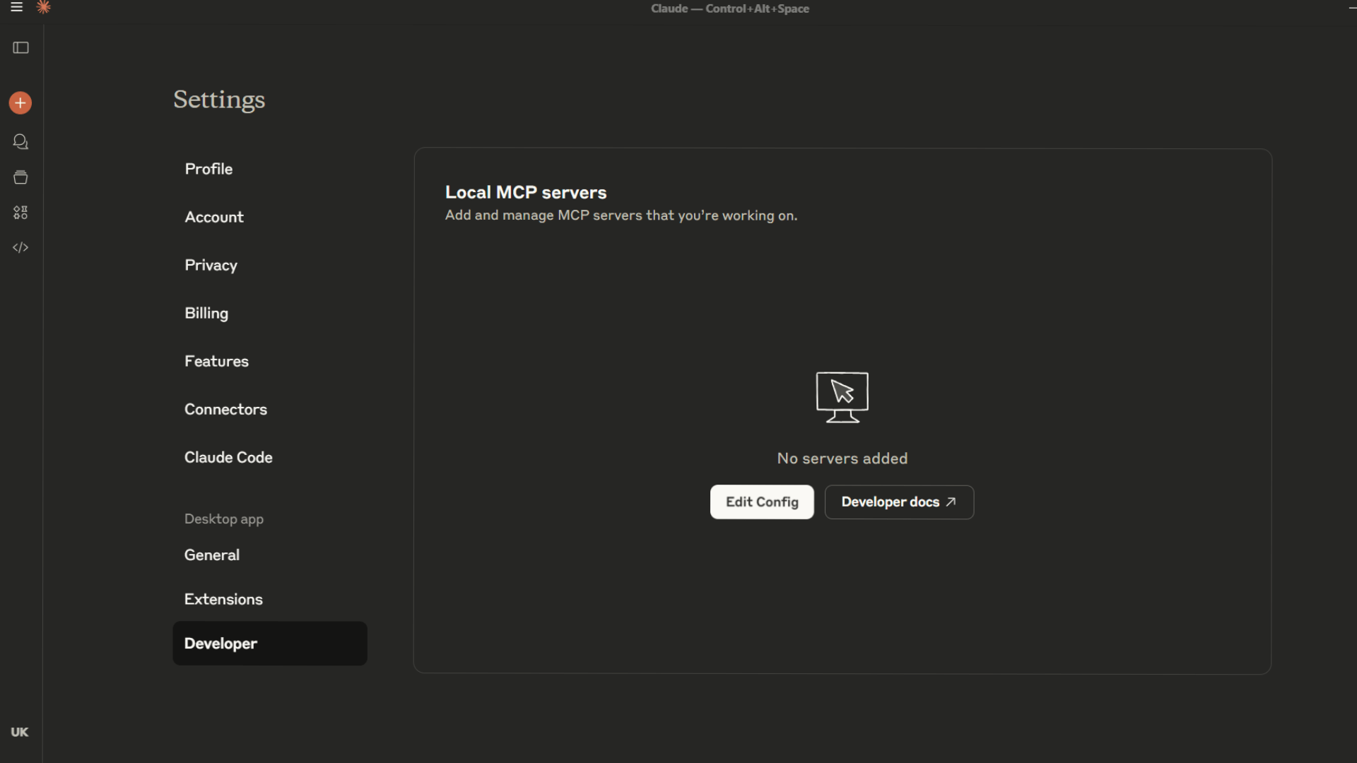 Claude Web/Desktop Settings