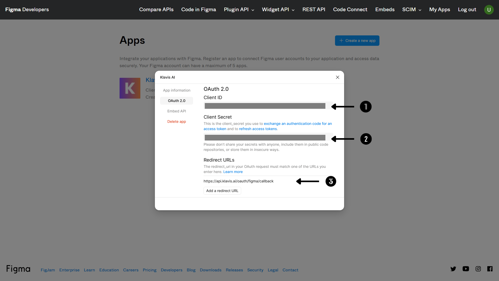 OAuth Settings and Getting the Credentials