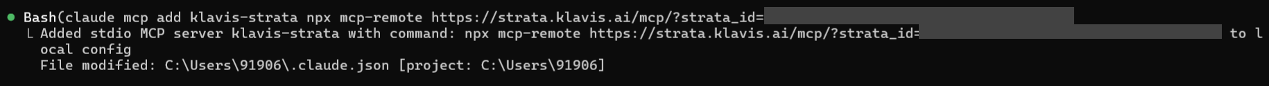 Claude Code command to add Strata