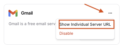 Individual Server URL