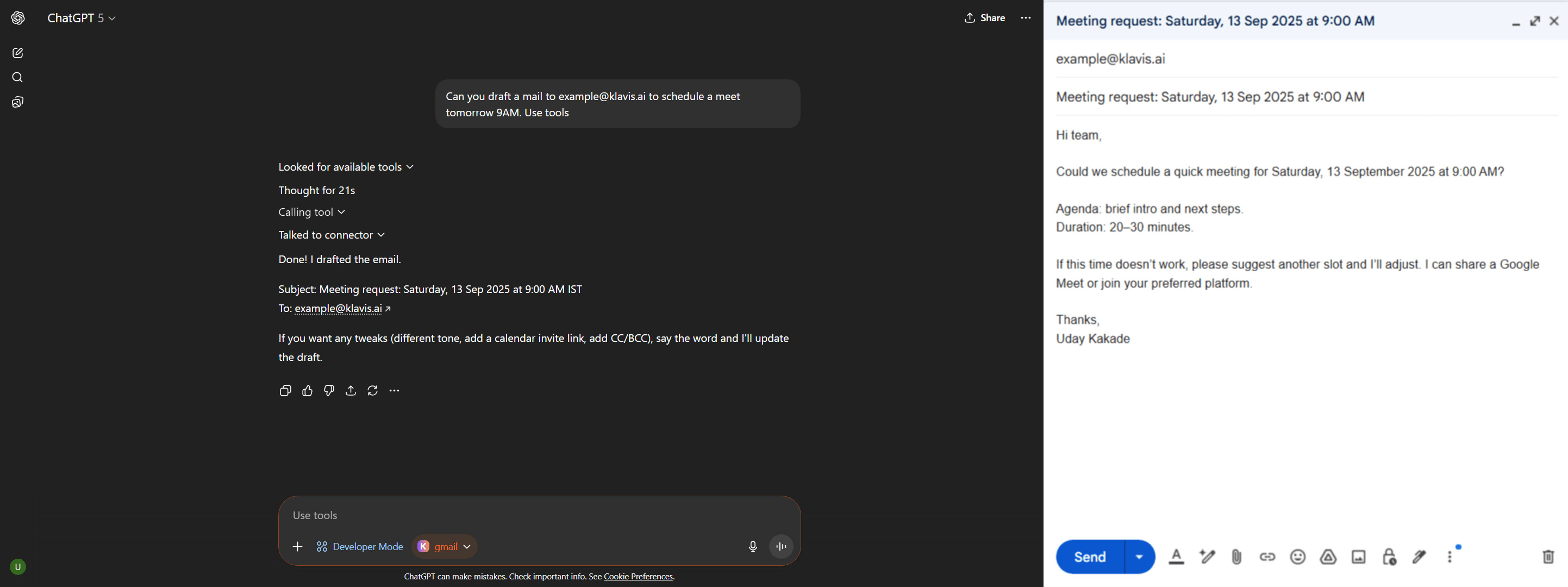 Using MCP Server in ChatGPT Chat