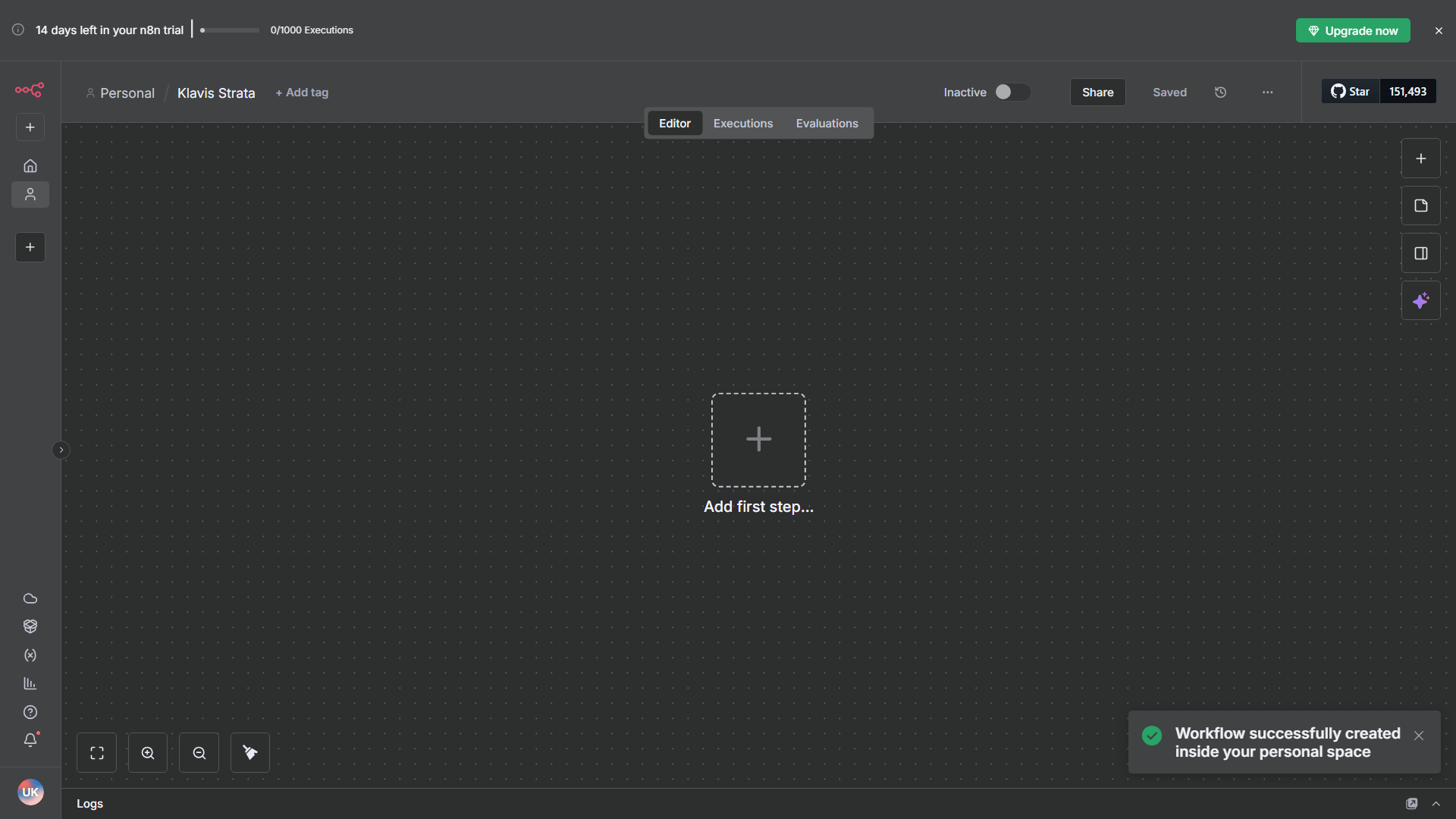 n8n workflow creation