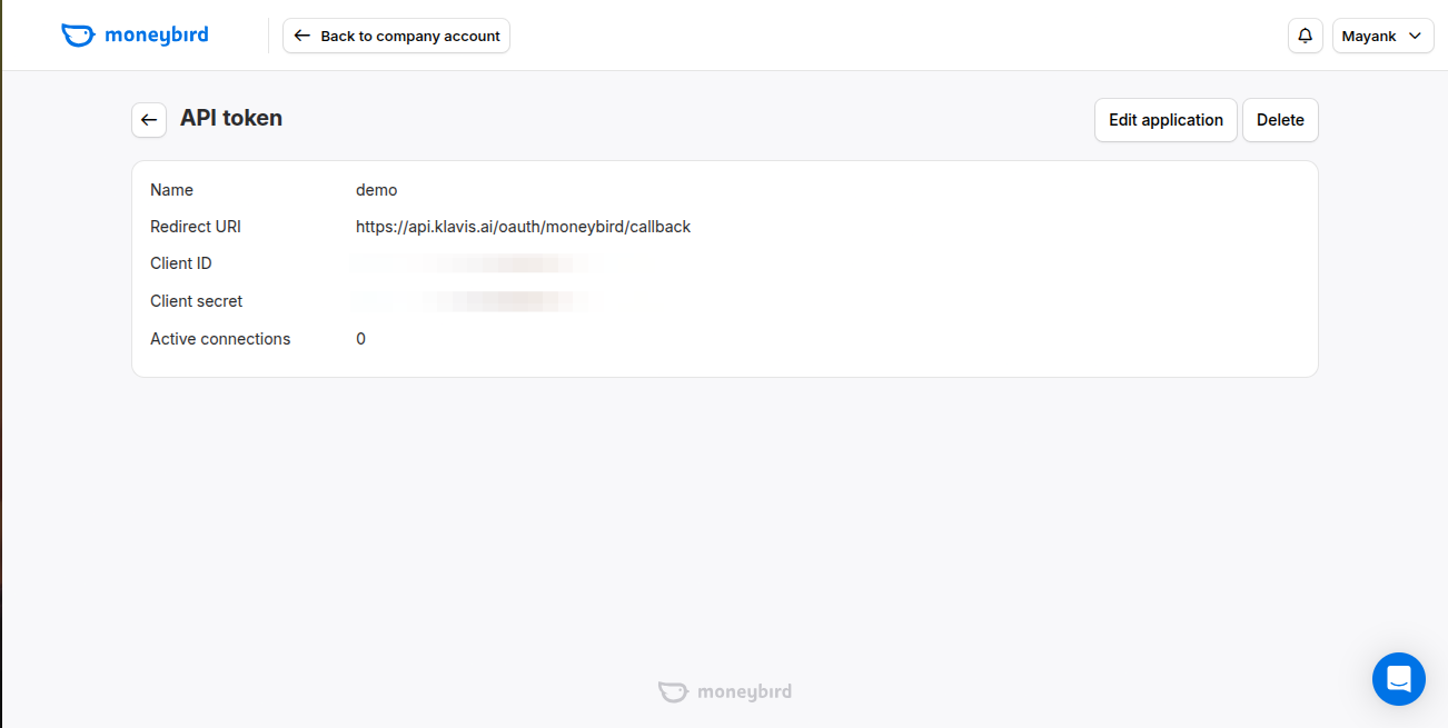 Moneybird App Creation Form