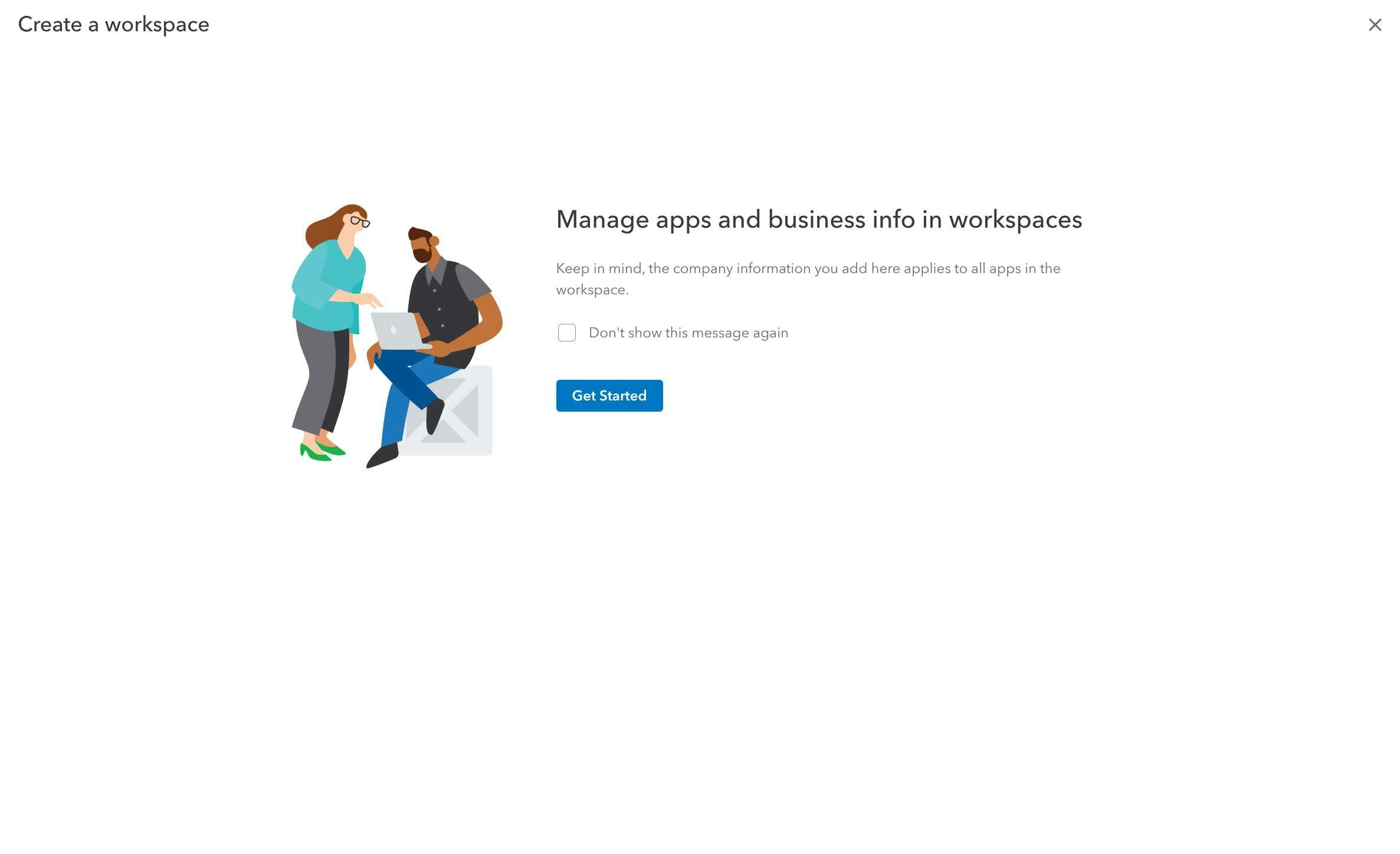 Create Workspace Dialog