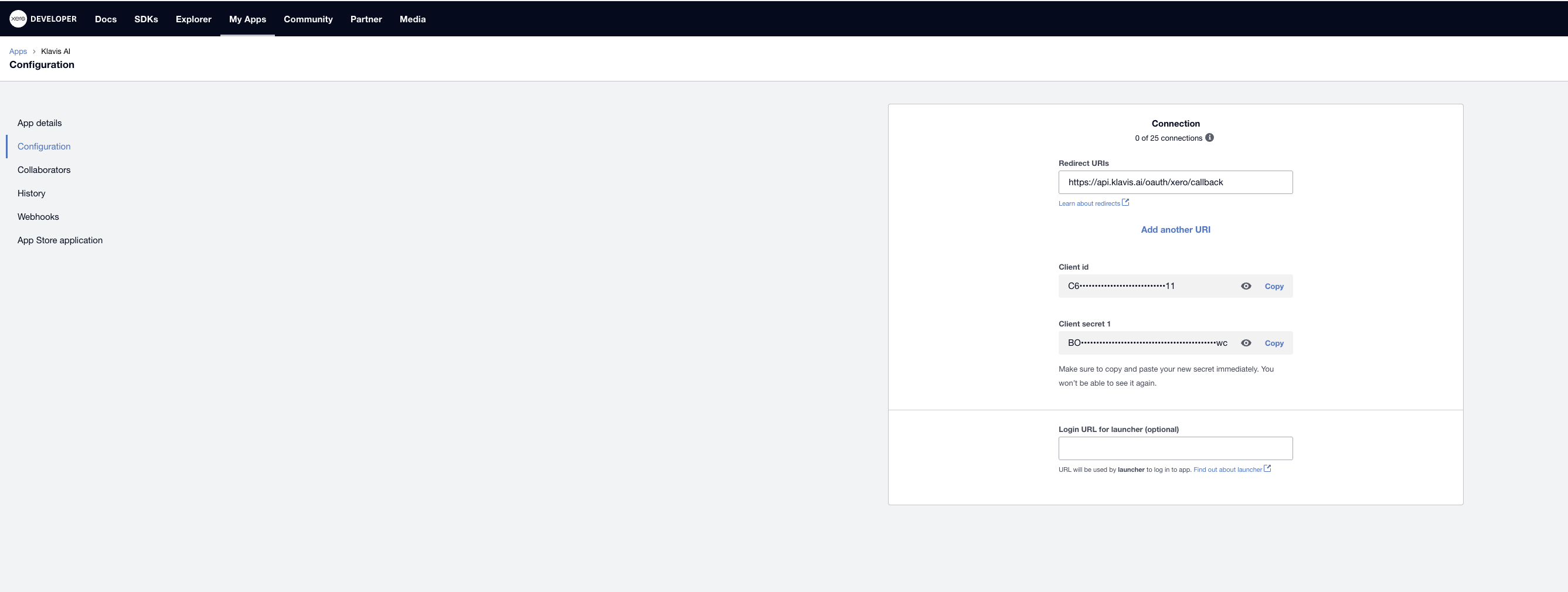 OAuth Settings and Connection Configuration
