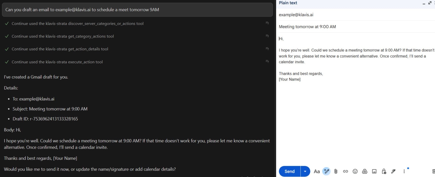 Using Strata Server in Continue Chat