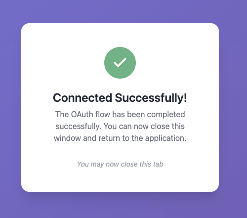 OAuth Completed