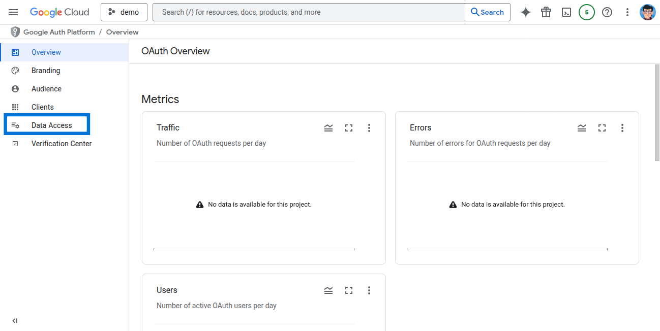 Data access settings
