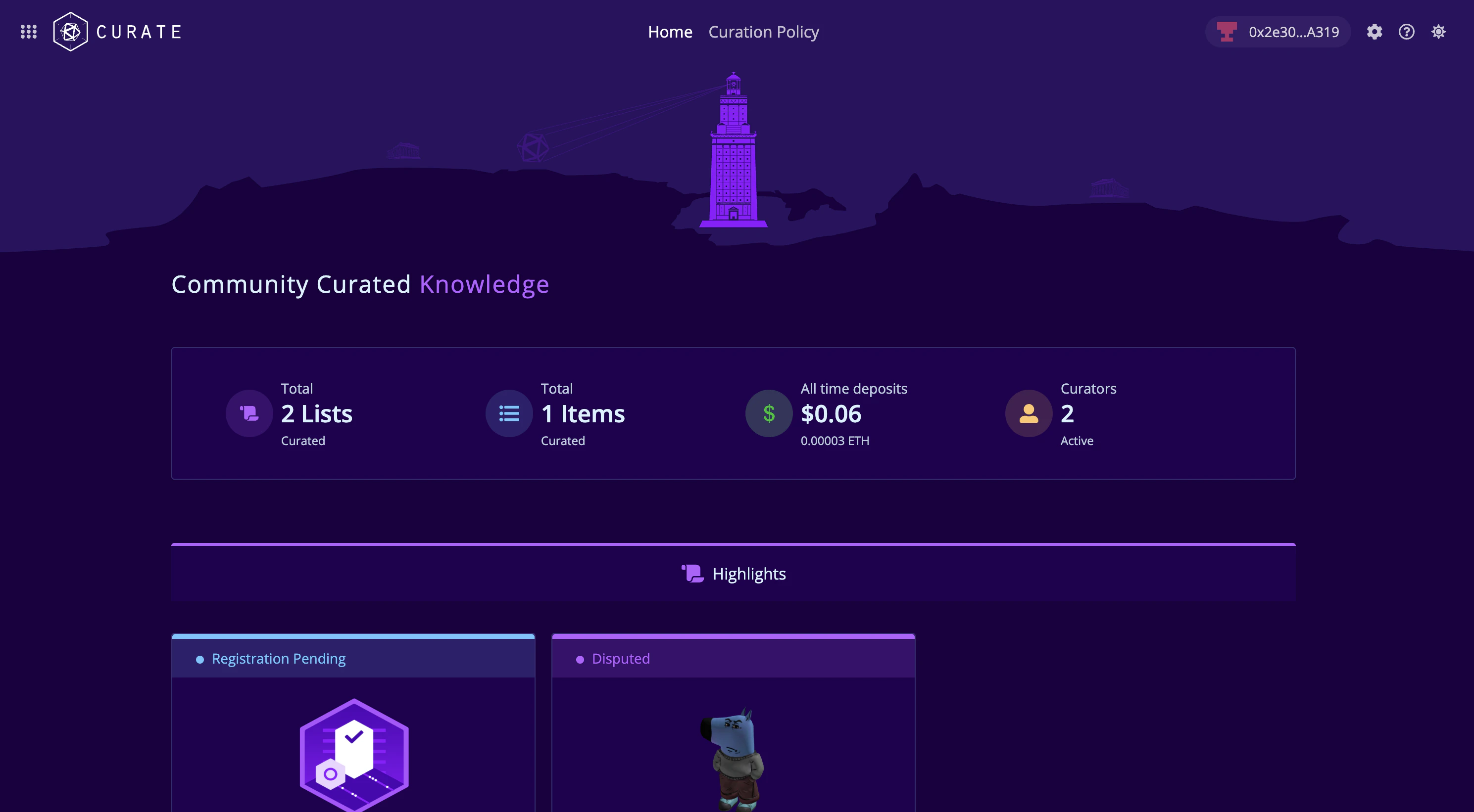 Kleros Curate Interface