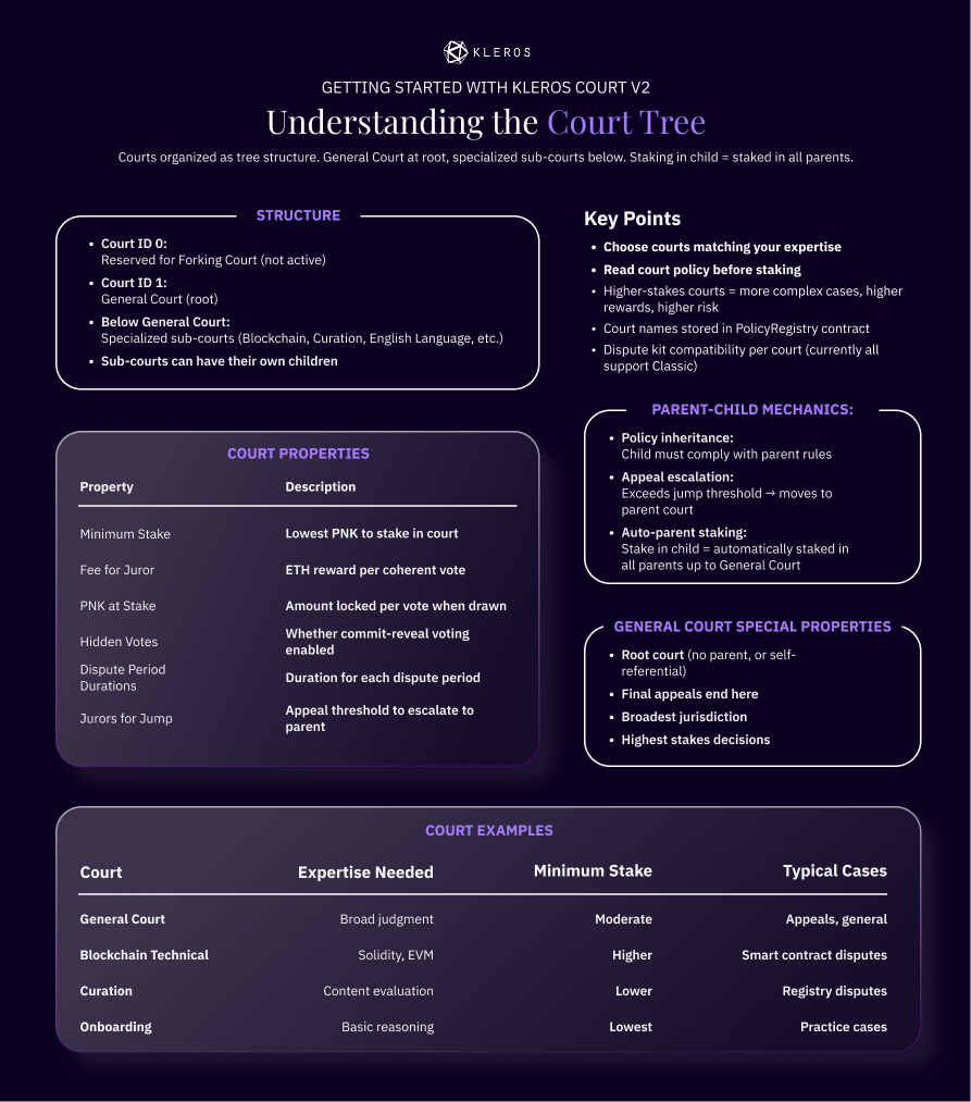 One-pager: Court Hierarchy and Parameters, infographic to be added