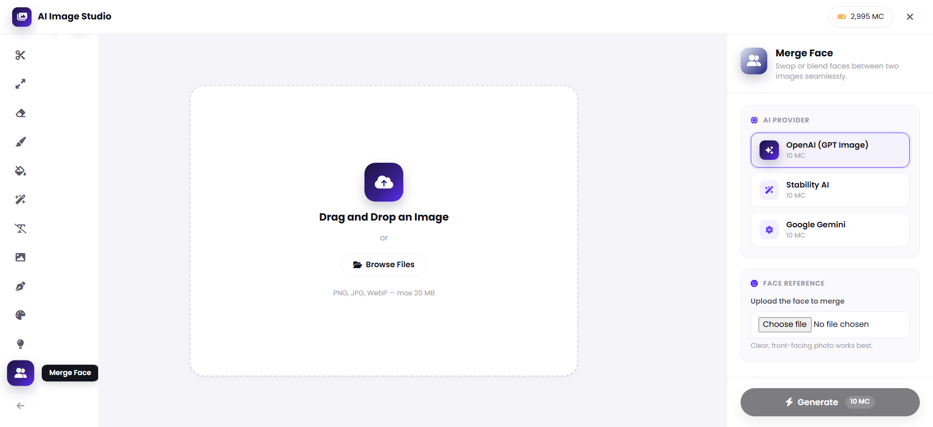 Merge Face interface