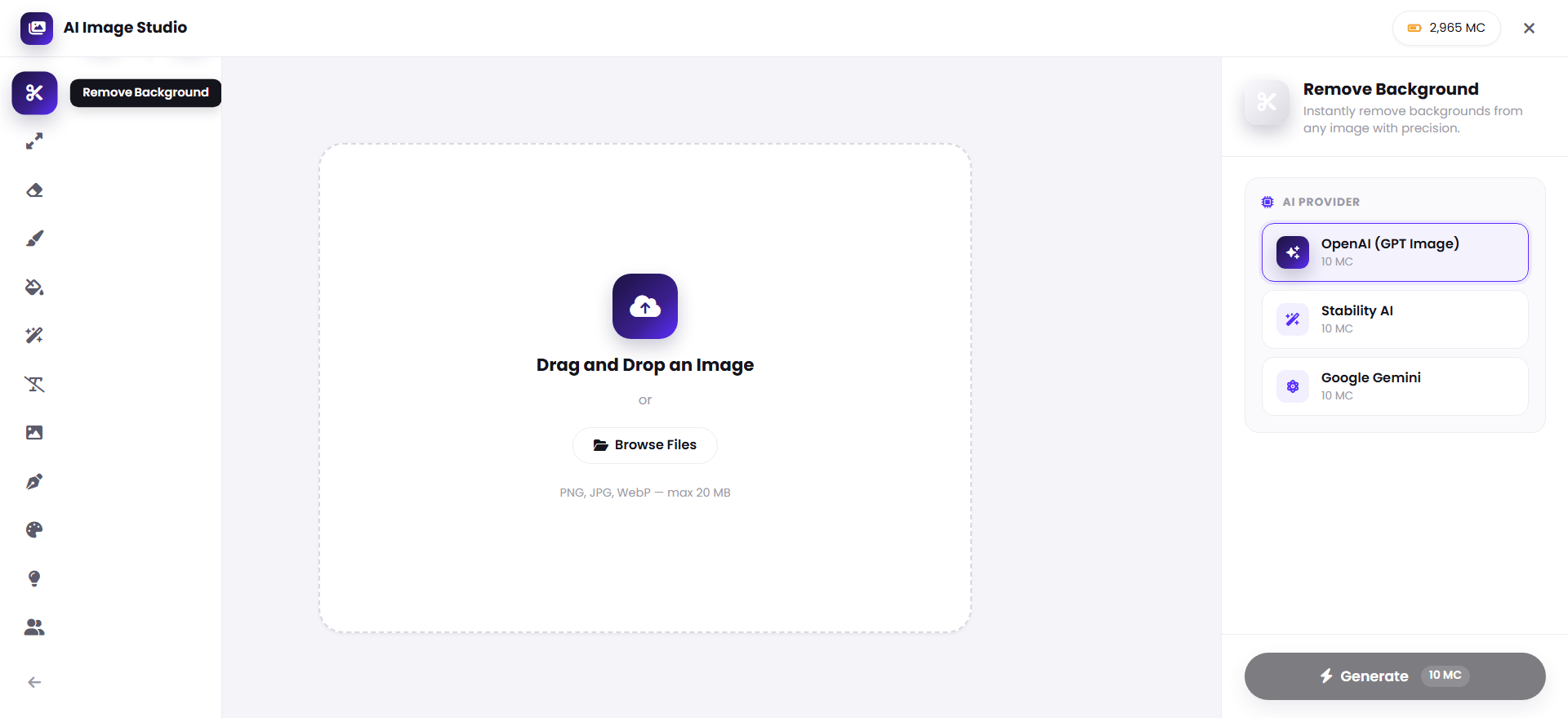 Remove Background setup