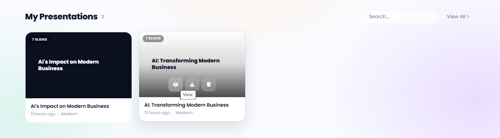 My Presentations