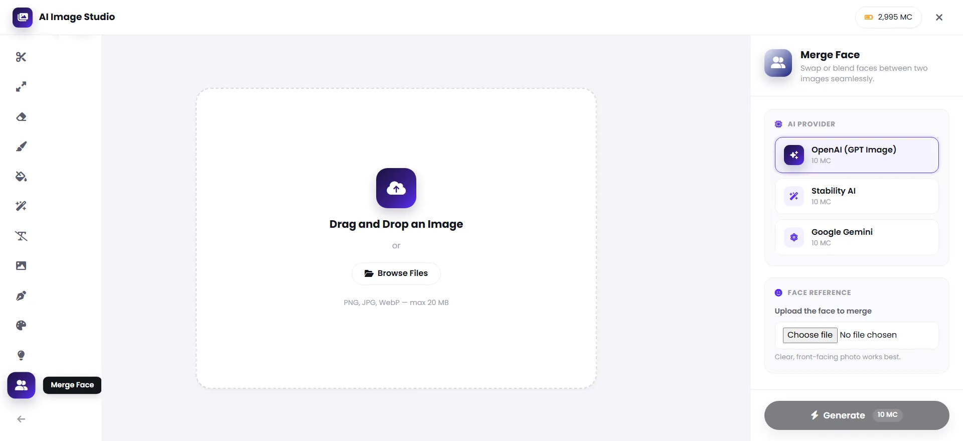 Merge Face interface