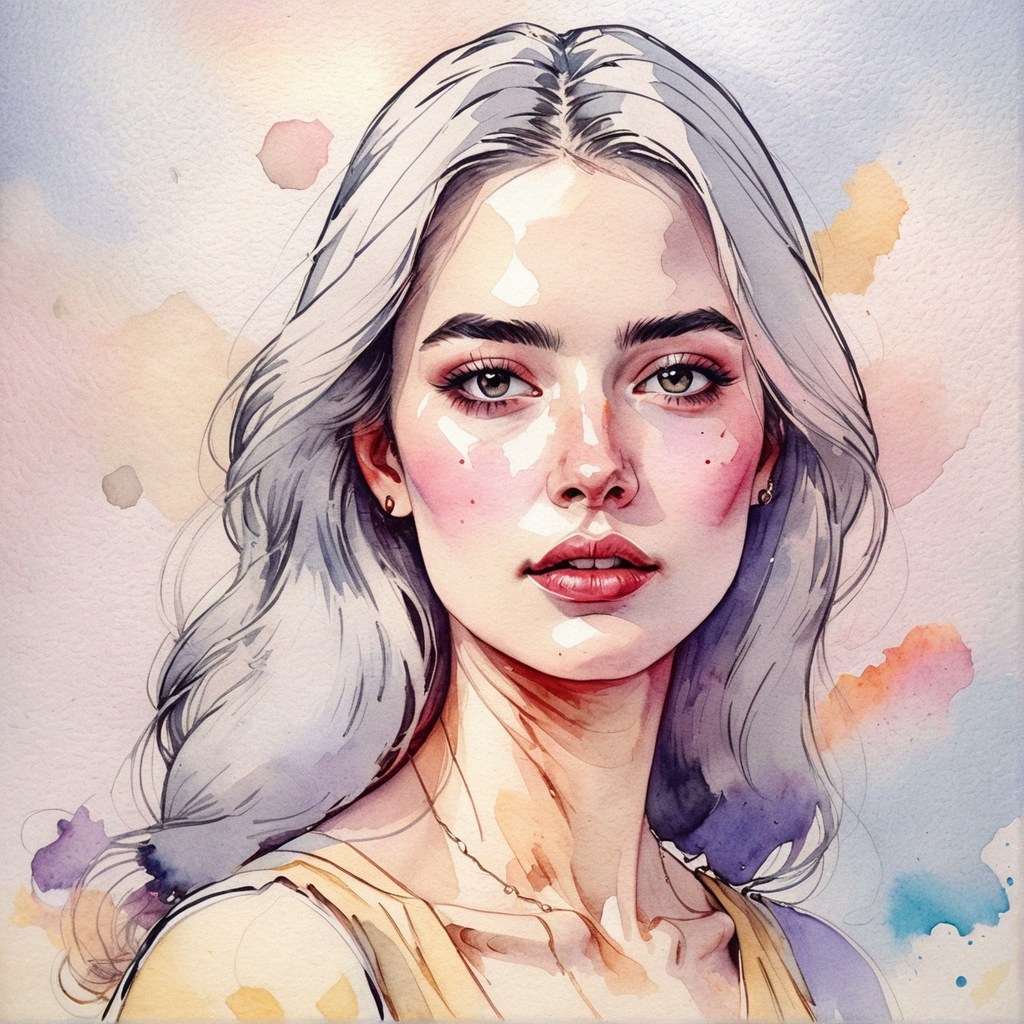 Klyra Ai Watercolor Painting Of A Woman Web