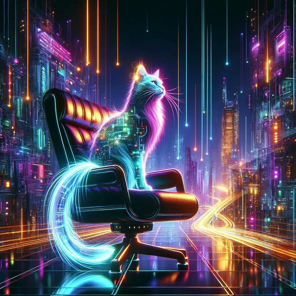 A Cyberpunk Cat Web