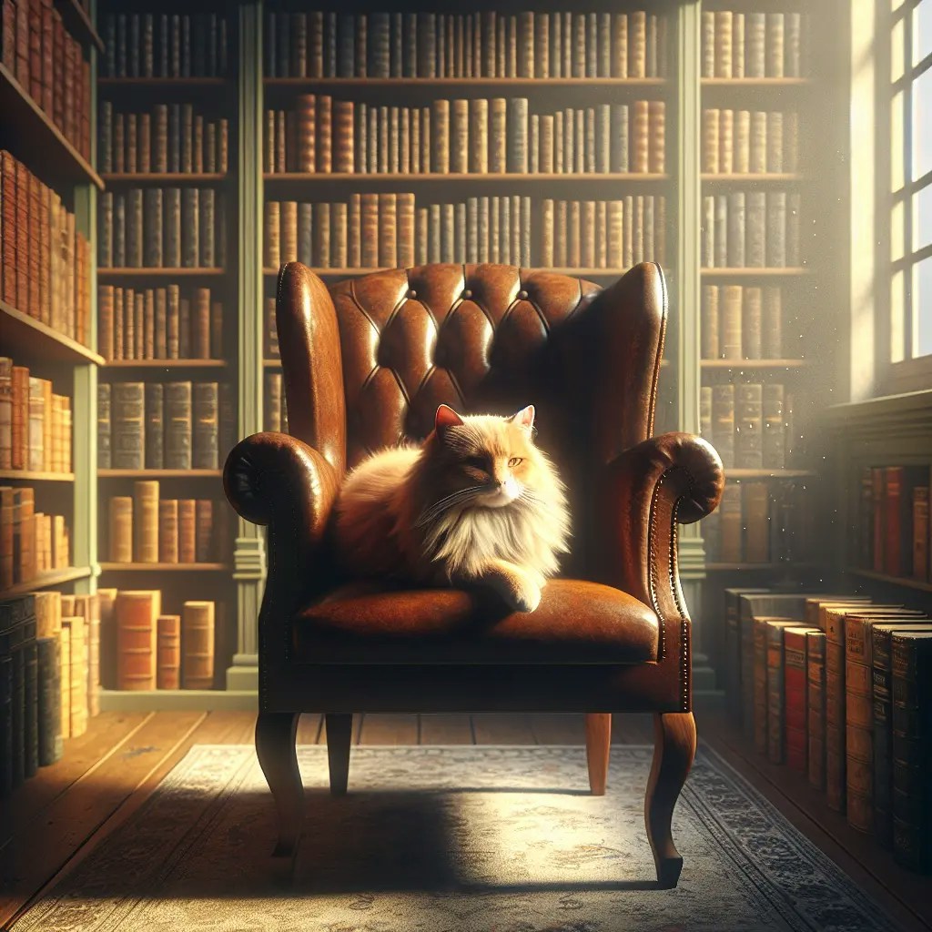 A Fluffy Orange Cat Sunlight Streaming Web