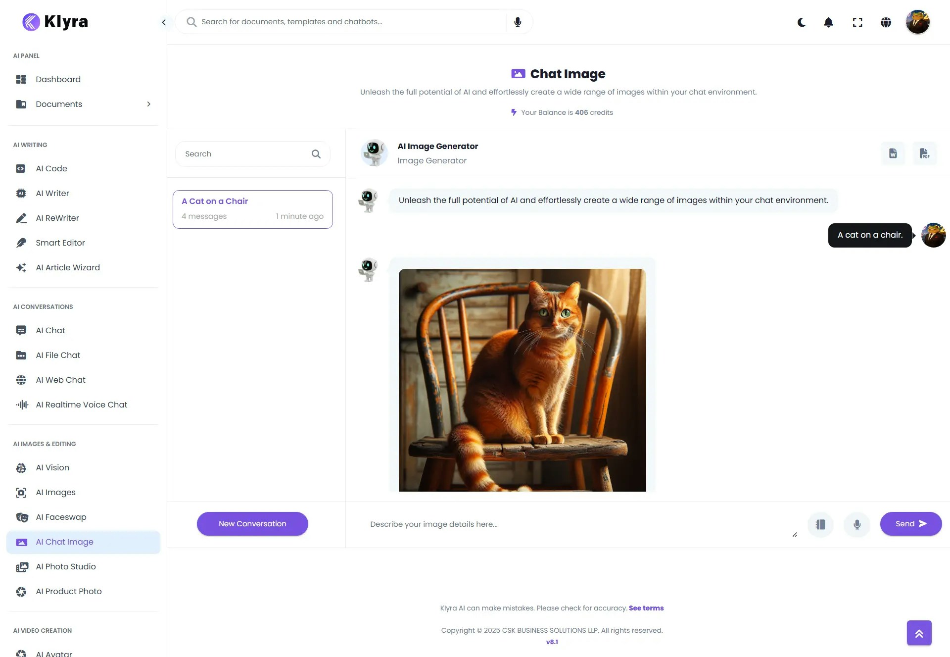 Klyra AI Chat Image Web