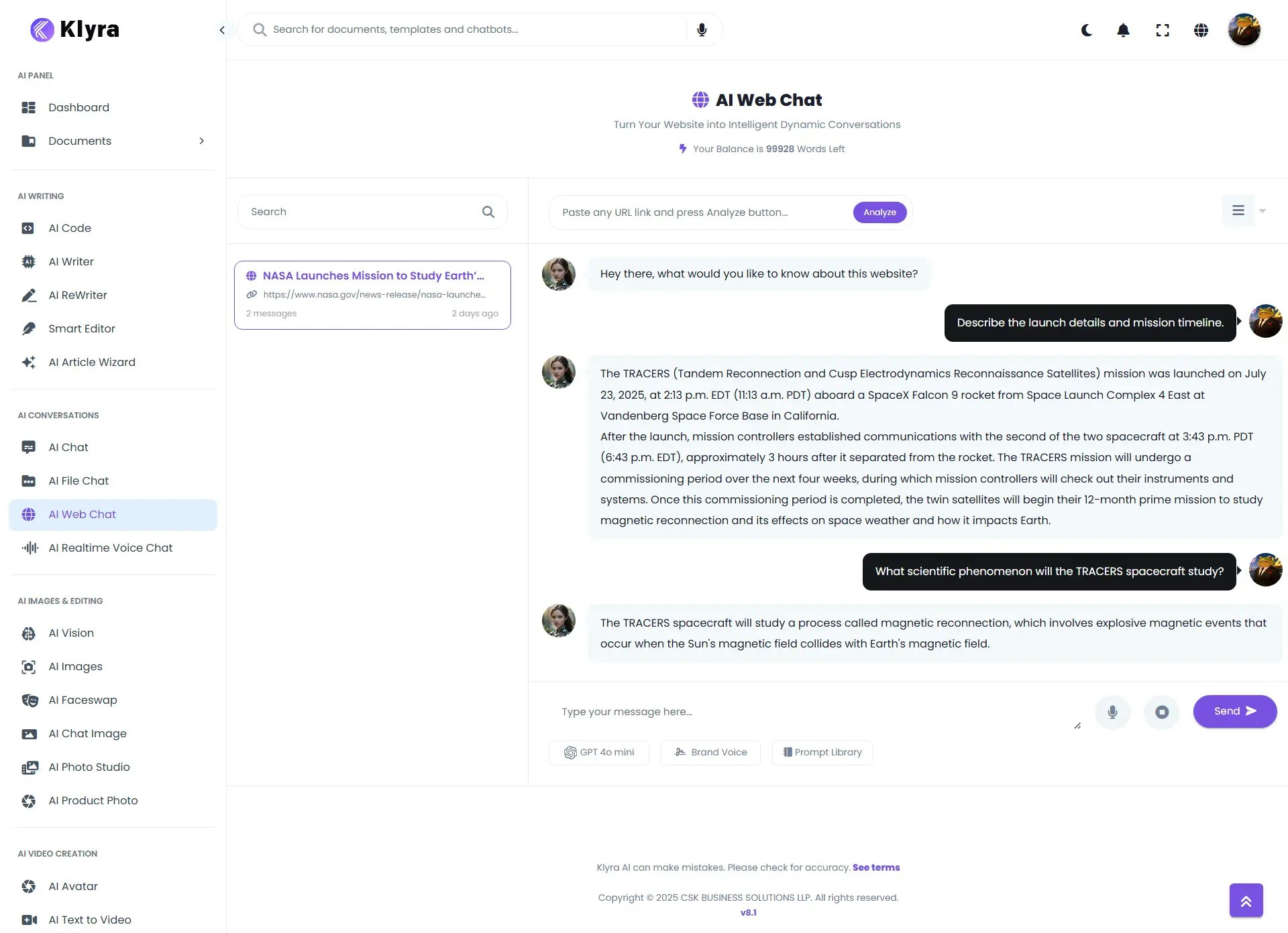 Klyra AI Web Chat Web