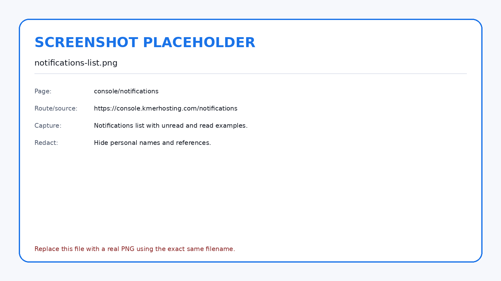 Unread notifications are prioritized before read items in the customer console.