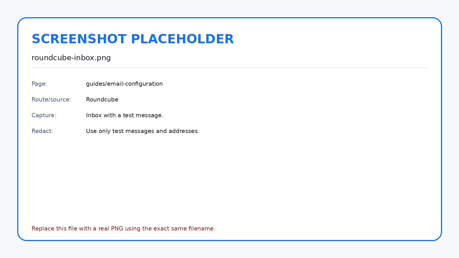 Use a test message to confirm send and receive behavior before configuring other clients.