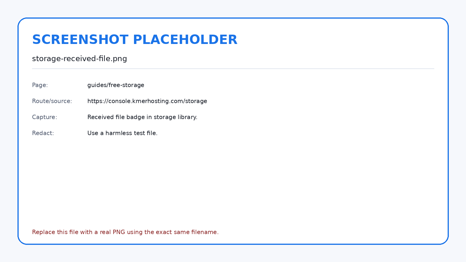 The Received badge distinguishes transferred files from normal uploads.