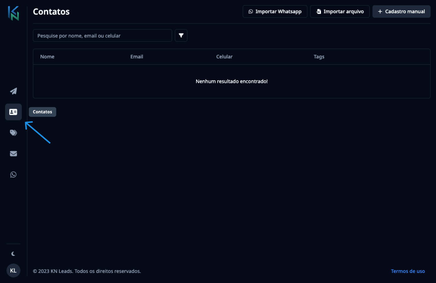 Accessing contacts Dark