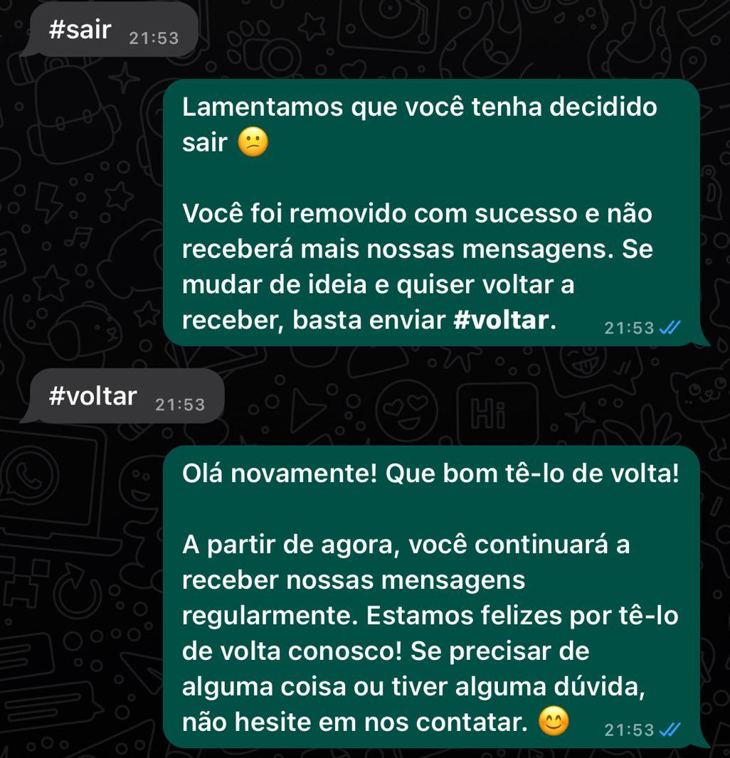 Whatsapp optout example