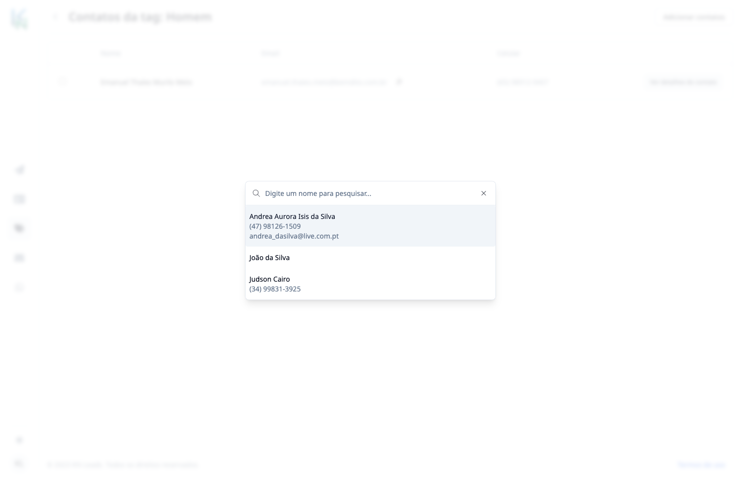 Add contact to label Light