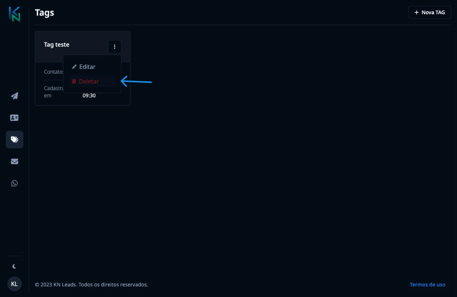 Delete label Dark