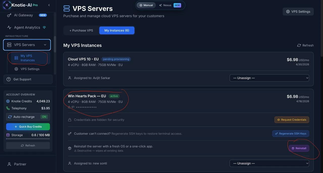 VPS Servers — all 6 plan tiers with pricing and specs