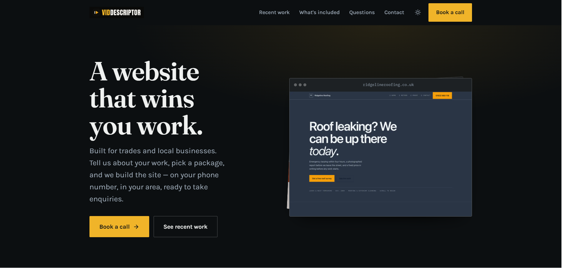 Customer-facing Website Studio storefront on a branded domain