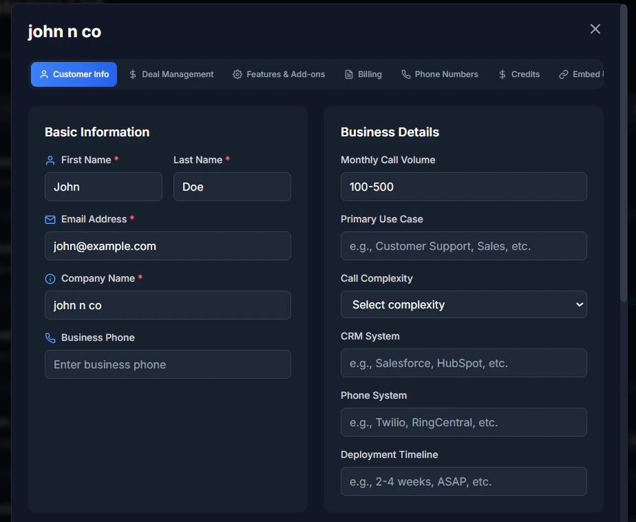 Customer Portal Details View