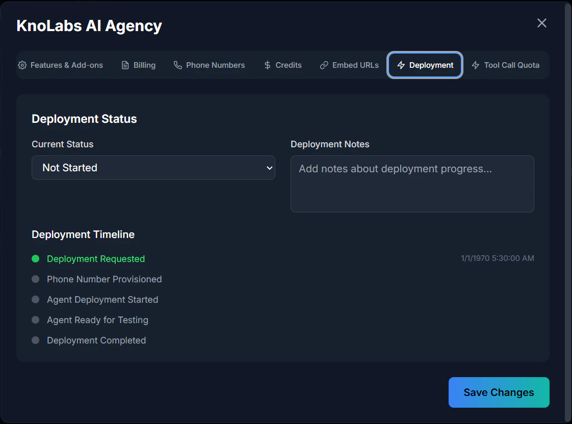 Deployment Status Overview